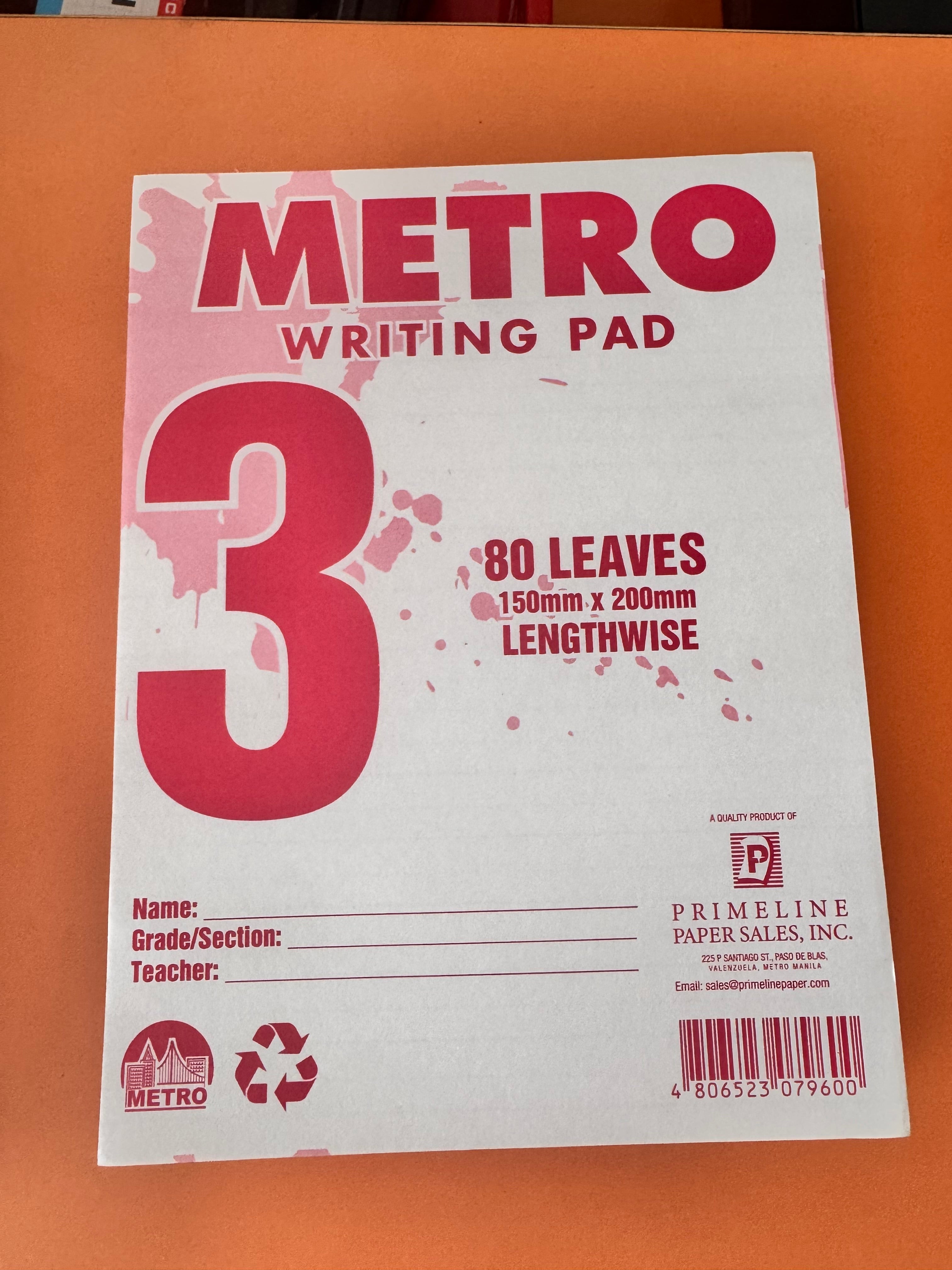 Grade 3 Writing Pad
