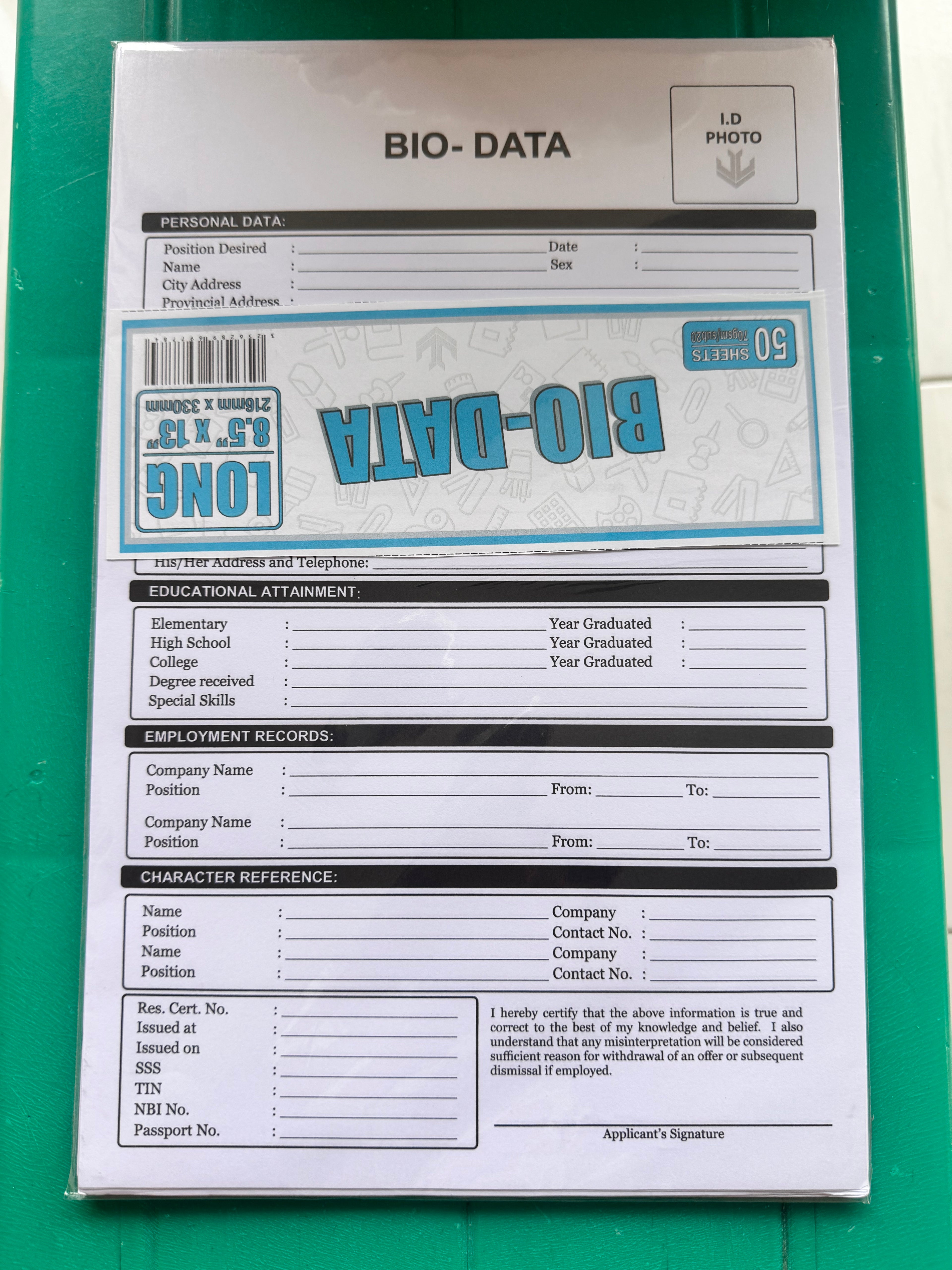 Biodata (Long)
