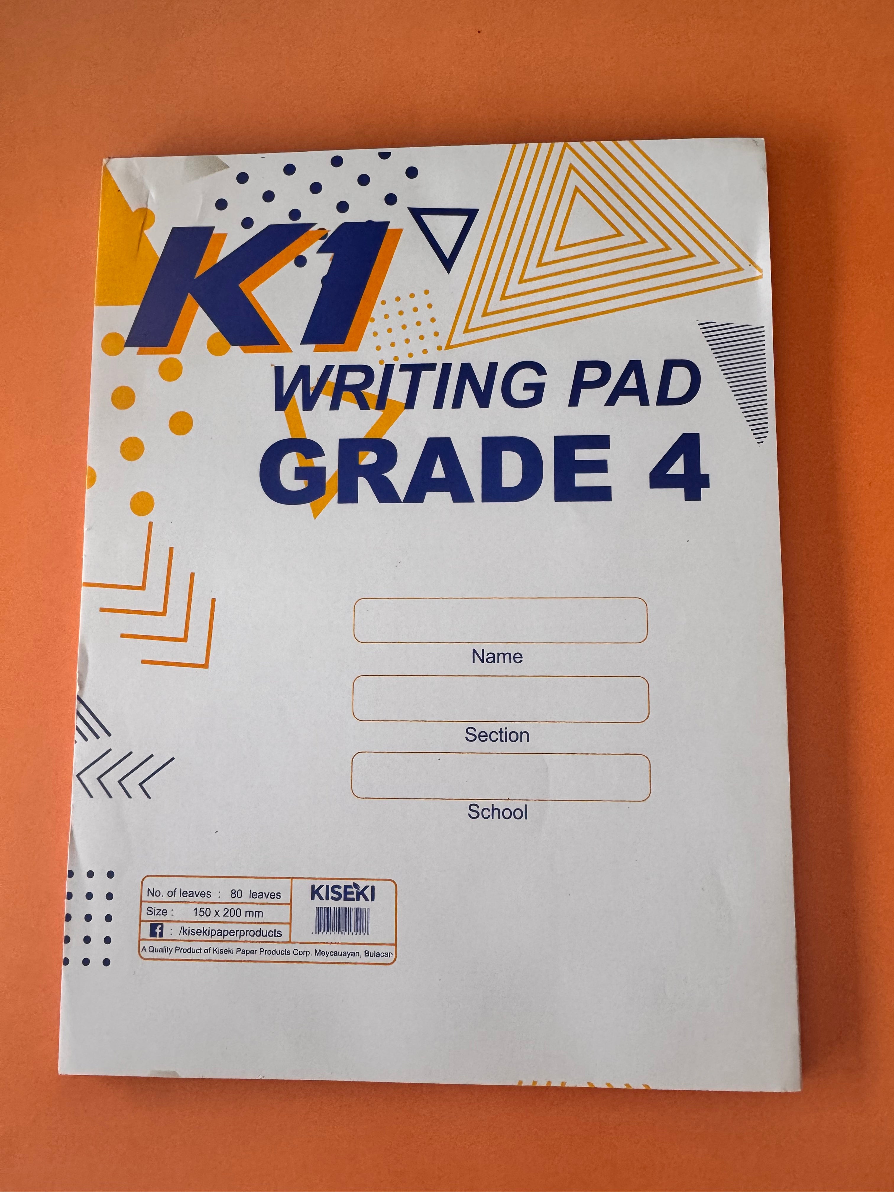 Grade 1 Writing Pad